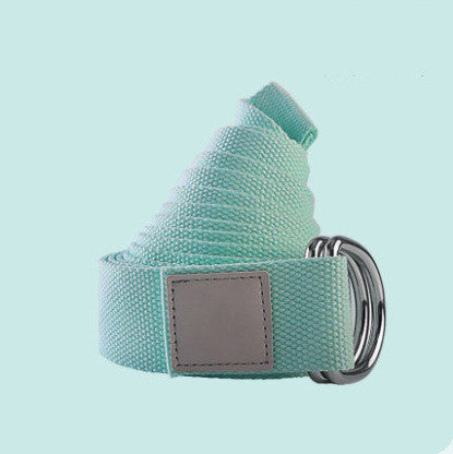 Stretch Yoga Rope Name: Yoga Stretching Belt Material: soft cotton Specifications: 1.83m/2.5m Color: Cherry Blossom Pink/Sky Blue/Rock Grey