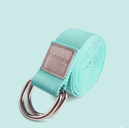 Stretch Yoga Rope Name: Yoga Stretching Belt Material: soft cotton Specifications: 1.83m/2.5m Color: Cherry Blossom Pink/Sky Blue/Rock Grey
