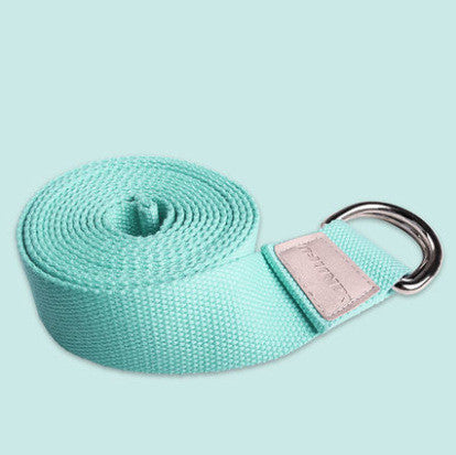 Stretch Yoga Rope Name: Yoga Stretching Belt Material: soft cotton Specifications: 1.83m/2.5m Color: Cherry Blossom Pink/Sky Blue/Rock Grey