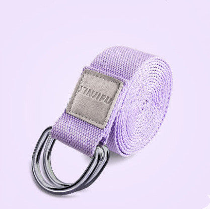 Stretch Yoga Rope Name: Yoga Stretching Belt Material: soft cotton Specifications: 1.83m/2.5m Color: Cherry Blossom Pink/Sky Blue/Rock Grey 