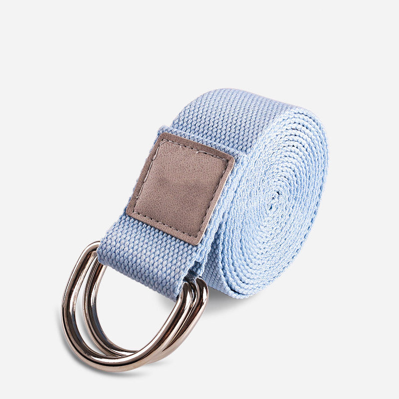 Stretch Yoga Rope Name: Yoga Stretching Belt Material: soft cotton Specifications: 1.83m/2.5m Color: Cherry Blossom Pink/Sky Blue/Rock Grey