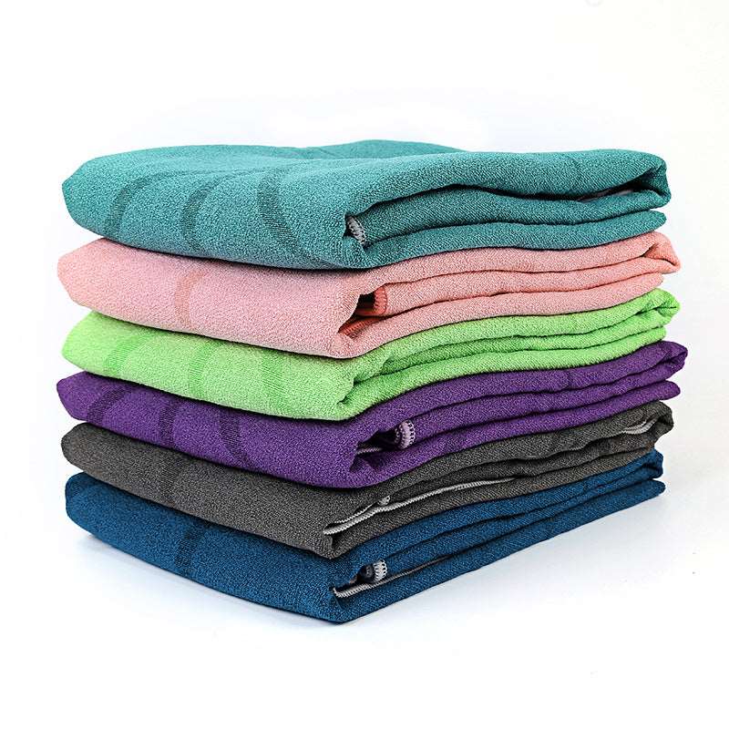 Yoga Towel Rest Blanket Product information : Material: Microfiber Product Category : Asana Line Yoga Towel Applicable scene: yoga studio, gym Color: dark gray, deep sea blue, emerald, cherry pink, mint green, dark purple Size Information: Specification: 185*68cm Thickness: 3mm Packing list: Yoga towel*1 