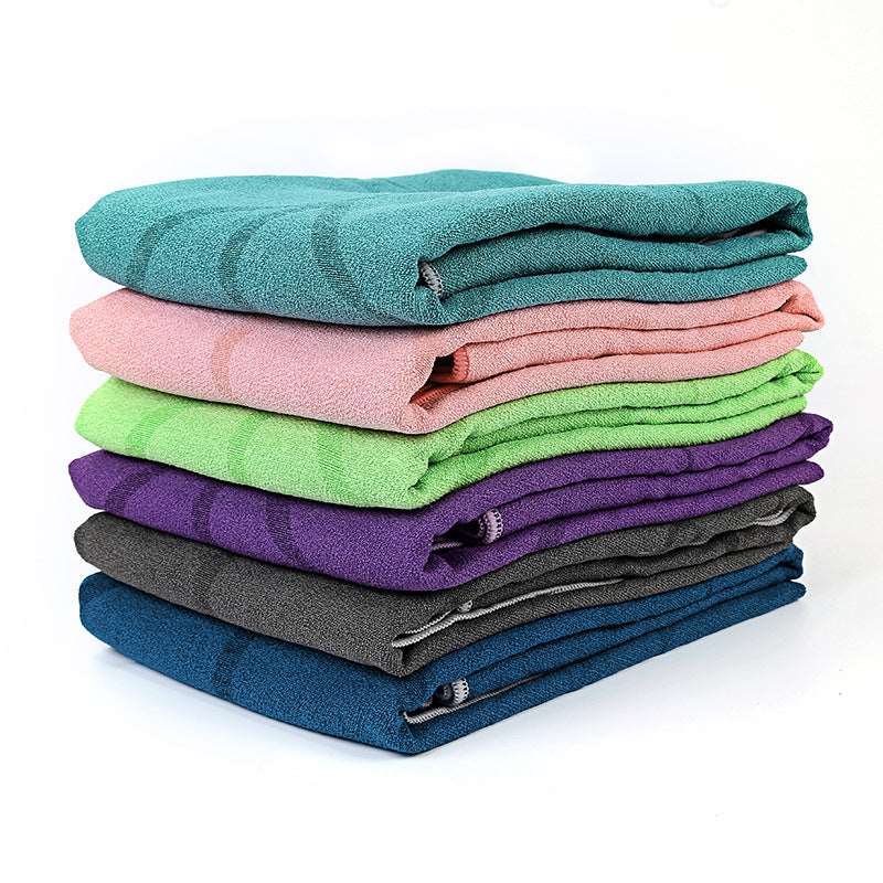 Yoga Towel Rest Blanket Product information : Material: Microfiber Product Category : Asana Line Yoga Towel Applicable scene: yoga studio, gym Color: dark gray, deep sea blue, emerald, cherry pink, mint green, dark purple Size Information: Specification: 185*68cm Thickness: 3mm Packing list: Yoga towel*1
