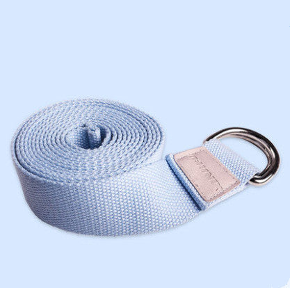 Stretch Yoga Rope Name: Yoga Stretching Belt Material: soft cotton Specifications: 1.83m/2.5m Color: Cherry Blossom Pink/Sky Blue/Rock Grey