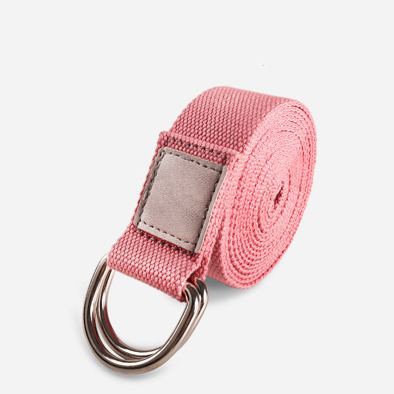 Stretch Yoga Rope Name: Yoga Stretching Belt Material: soft cotton Specifications: 1.83m/2.5m Color: Cherry Blossom Pink/Sky Blue/Rock Grey