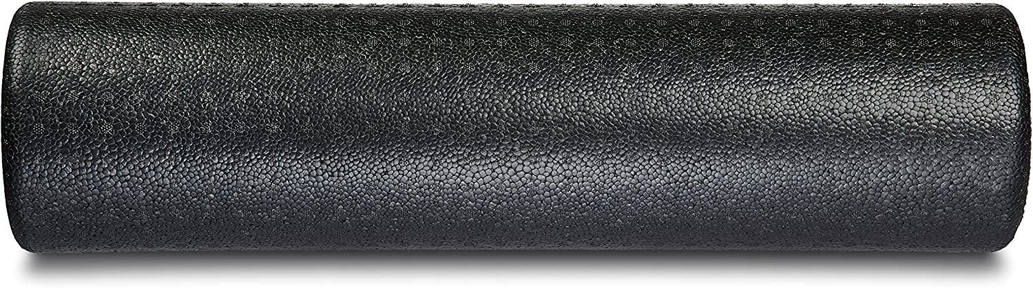 Amazon Basics High-Density Round Foam Roller for Exercise, Massage, Muscle Recovery - 12", 18", 24", 36" Black 36-Inch